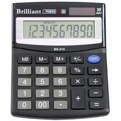 Калькулятор Brilliant BS-210 настол.10-разр,1 пам.100*125 001978497 фото