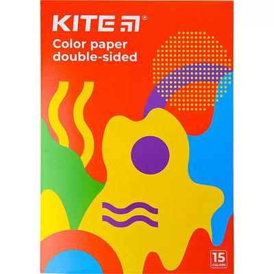 Папір кольоровий "Kite" двостор. А4/(15арк/15кол), "Kite Fantasy" 001978301 фото