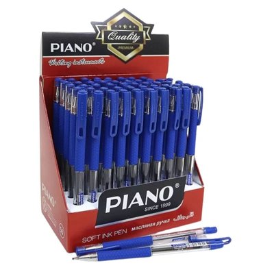 Ручка масляна "PIANO" синя, 50шт 001978139 фото