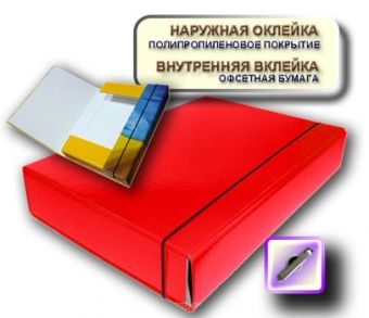 Папка-коробка А4 iTEM 60мм., на резинке, красная 001978468 фото