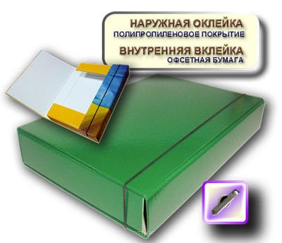 Папка-коробка А4 iTEM 60мм., на гумці, зелена 001978470 фото