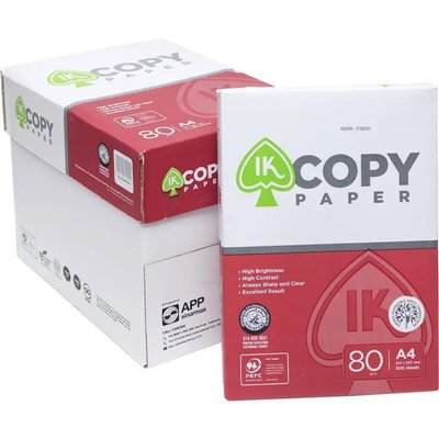 Папір офісний А4 IK Copy Paper 80г/м, 500 аркушів (ящик, 5шт) 001978999 фото