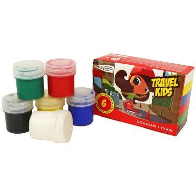 Гуашь ГАММА-Н TRAVEL KIDS 6 цв. 20 мл 11197920 фото