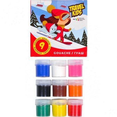 Гуашь ГАММА-Н TRAVEL KIDS 9 цв. 20 мл 11197921 фото