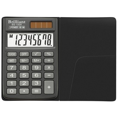 Калькулятор Brilliant BS-100СX/Xкарман.8-розр, ПВХ Обклад.57*83мм 001978494 фото