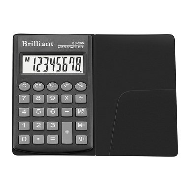 Калькулятор Brilliant BS-200С карм.8-разр, ПВХ обложка 001978496 фото